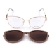 Armação De Grau Feminino Clip-On New Class Ref LQC3812 Tam 56 Cor 4