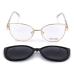 Armação De Grau Feminino Clip-On New Class Ref LQC0233 Tam 53 Cor 5